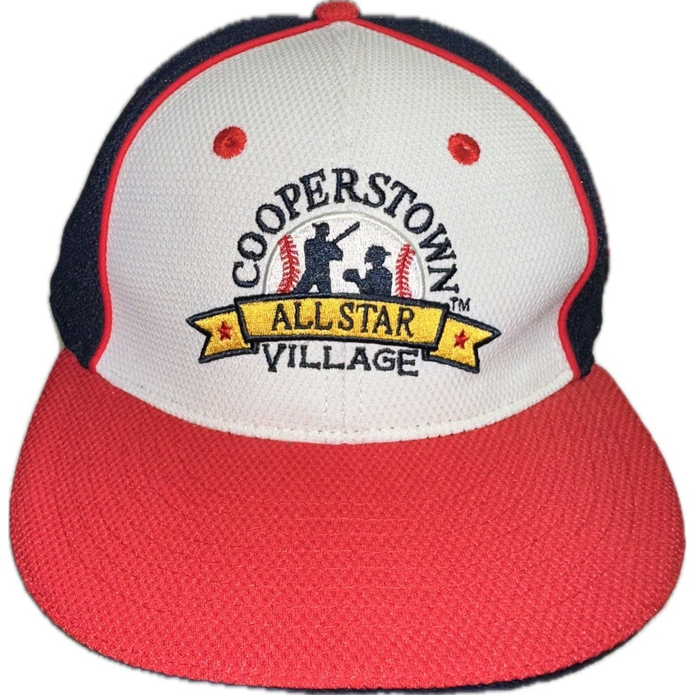 Cooperstown Hat Cap Mens‎ Fitted L/XL White Red All-Star MLB Baseball Logo Adult